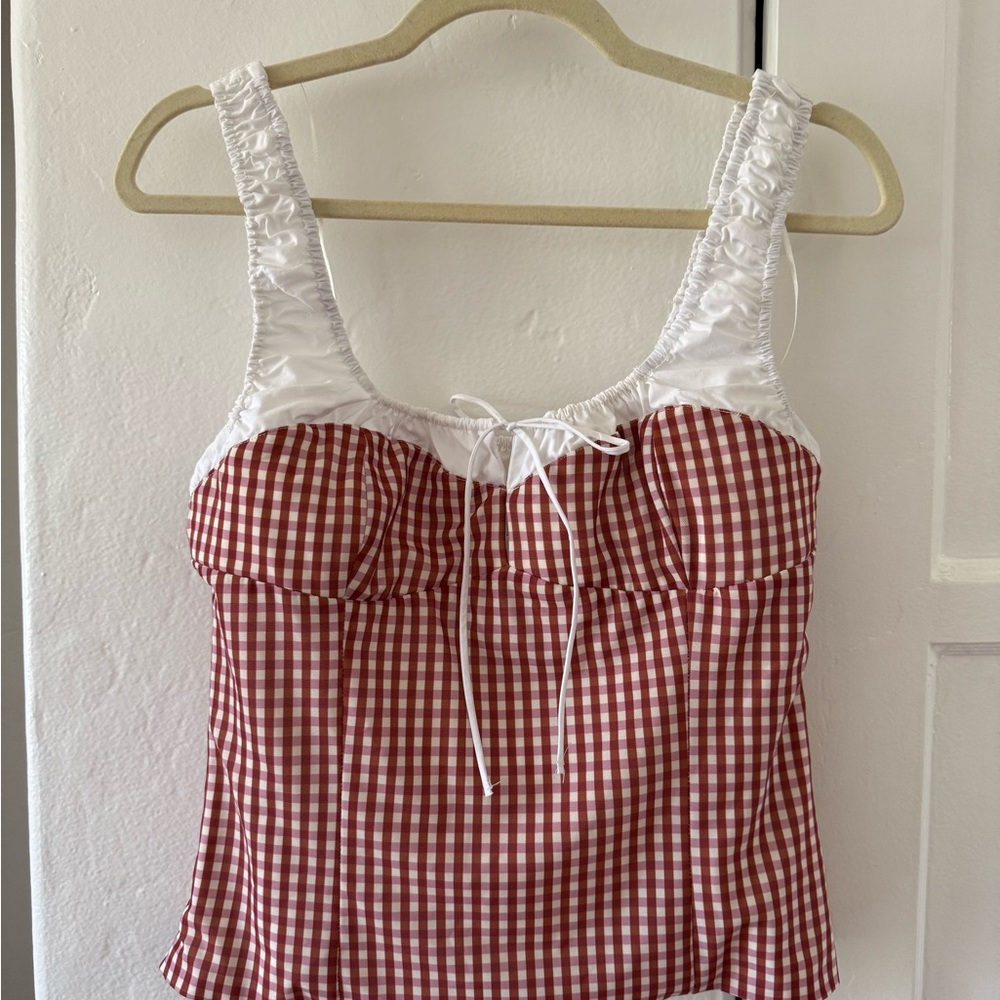 Zara Gingham Top